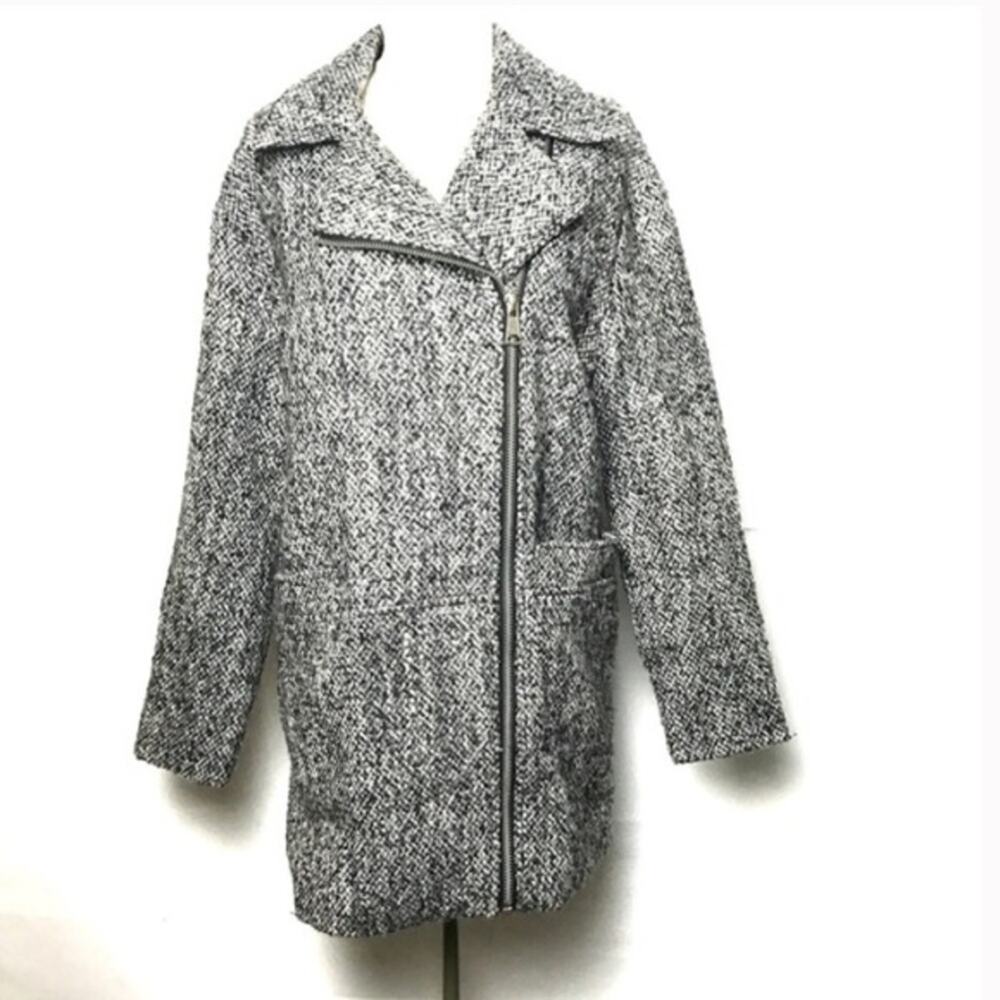 Topshop woolly textured ovoid jacket coat